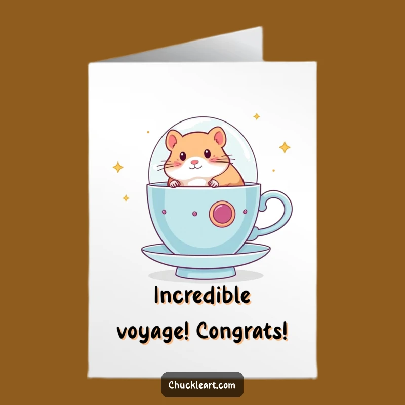 Free Printable Hamster Teacup Congrats Card - Amusing Downloadable