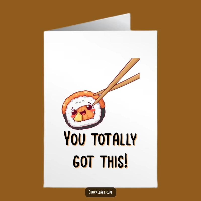 Free Printable Sushi Escape Congrats Card: Funny Foodie Downloadable Gift for Success
