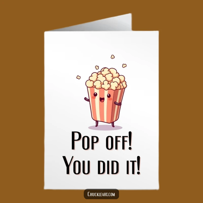 Free Printable Congrats Card: Shocked Popcorn Design - Hilarious Downloadable Celebration!