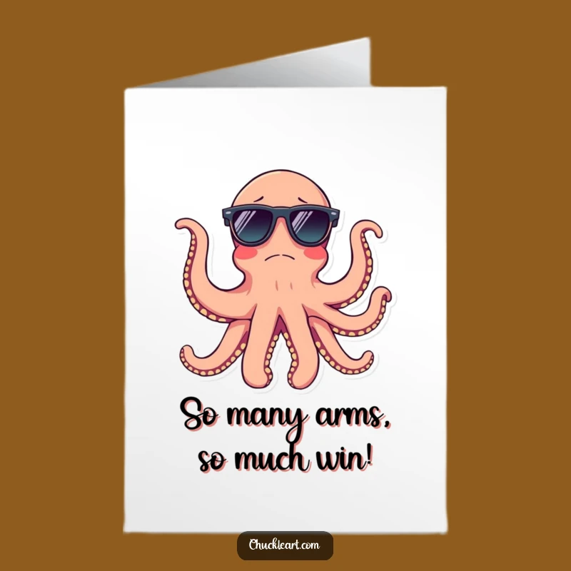 Free Printable Congrats Card: Octopus Shades Success Downloadable Gift