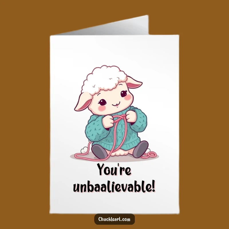 Free Printable Congrats Card: Sheep's Cozy Achievement!