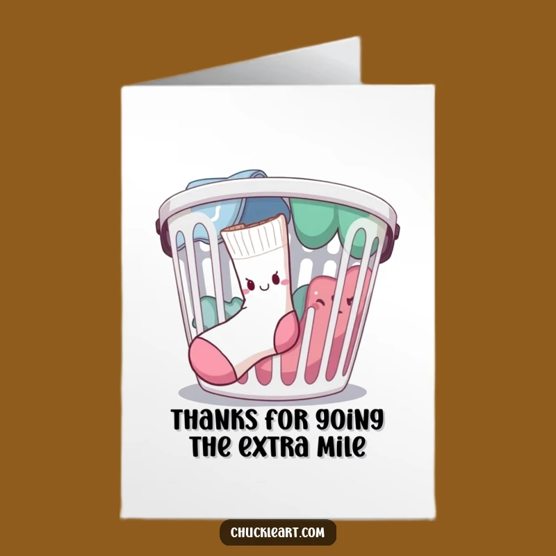 Free Printable Determined Sock Thank You Card - Funny Downloadable Gift