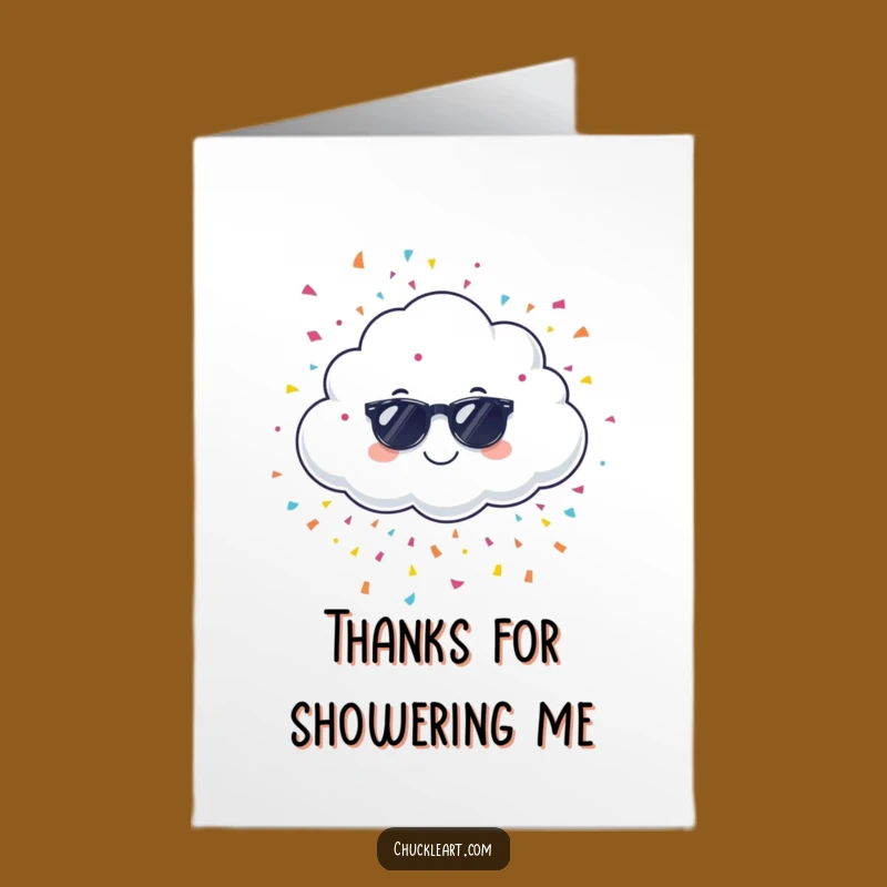 Free Printable Giggling Cloud Thank You Card - Funny Downloadable Gift