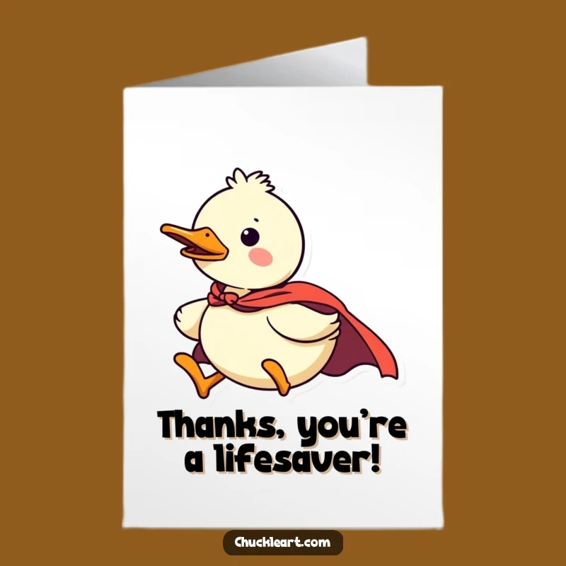 Free Printable Superhero Duck Thank You Card: Heroic Downloadable Appreciation!