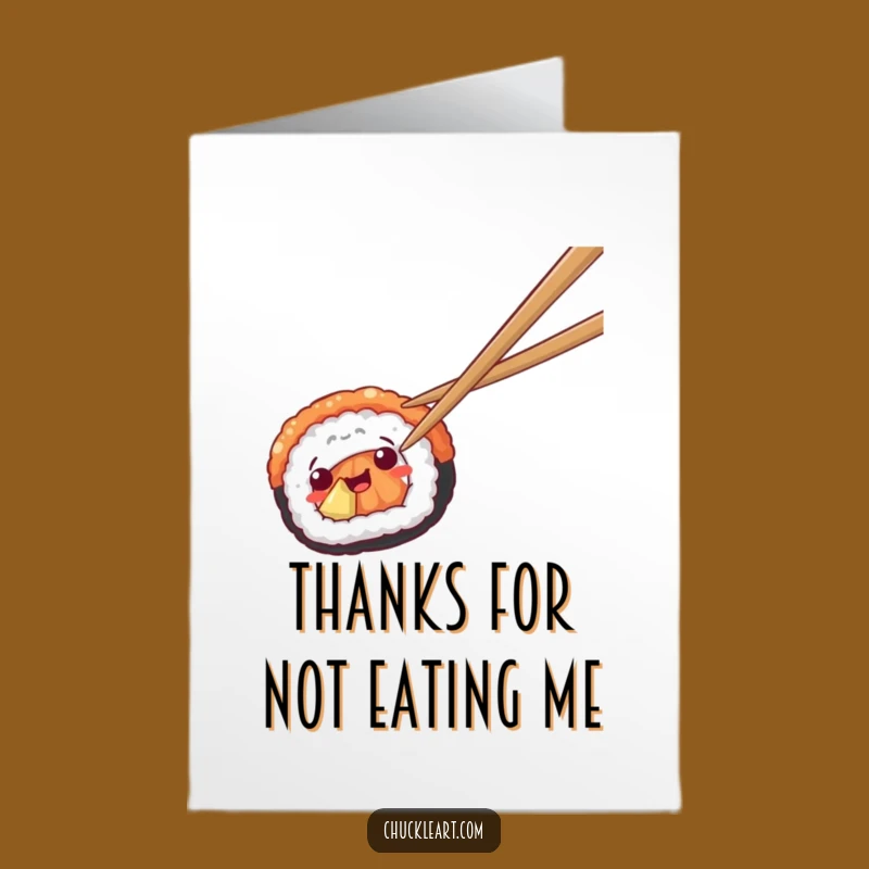 Free Printable Sushi Escape Thank You Card: Funny Foodie Downloadable Gift