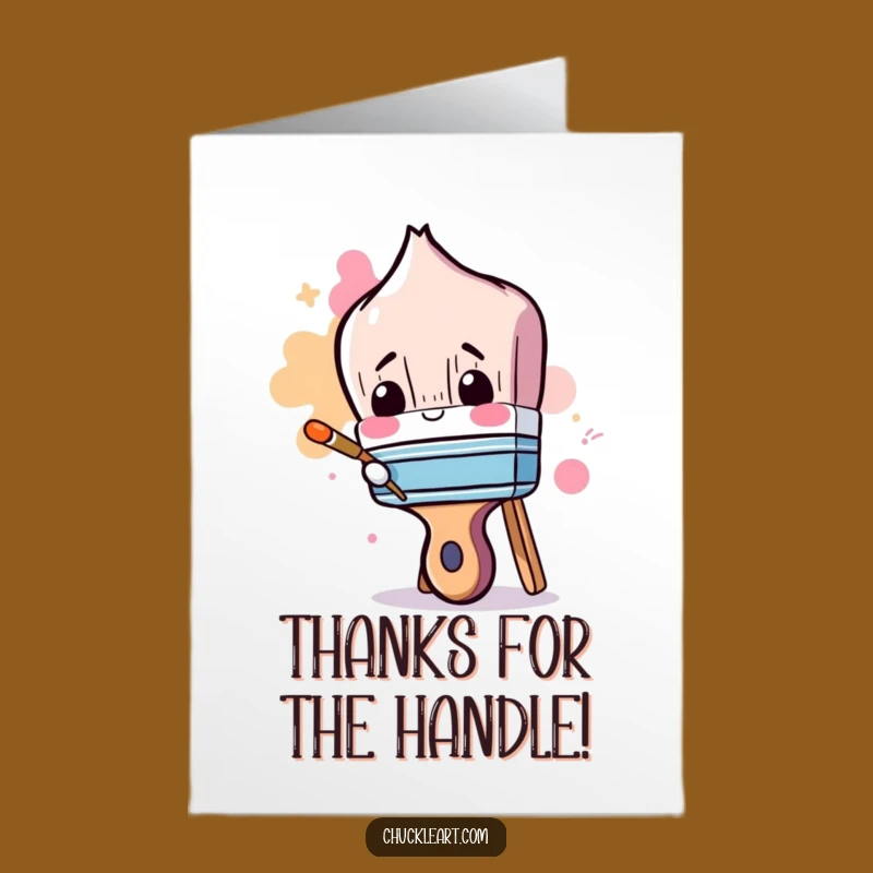 Free Printable Thank You Card: Clumsy Paintbrush DIY Downloadable Gift of Gratitude