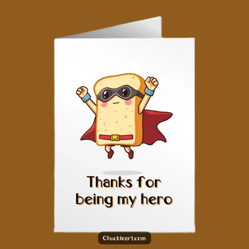 Free Printable Thank You Card: Superhero Bread's Heroic Thanks, Fun Downloadable Gift