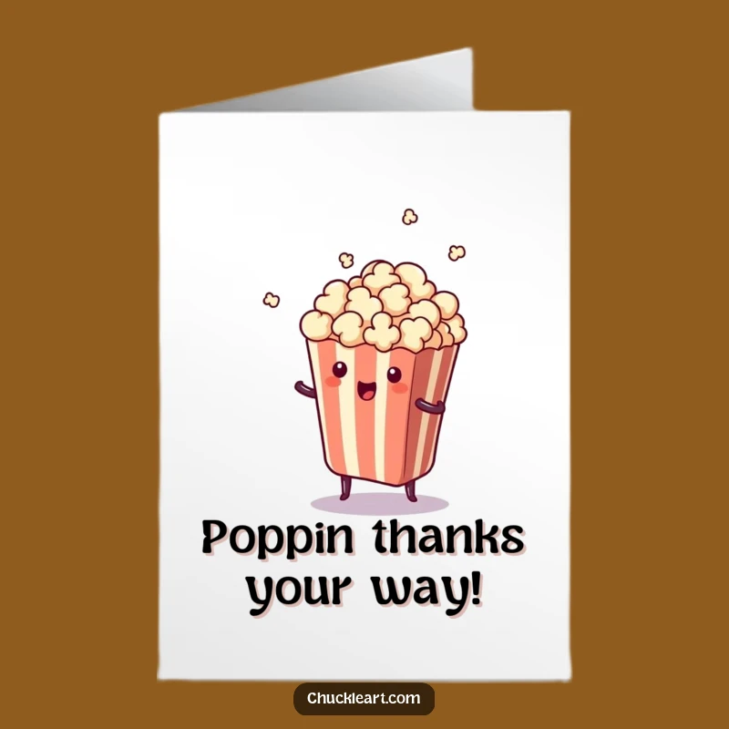 Free Printable Thank You Card: Surprised Popcorn - A Funny Downloadable Gift of Gratitude!