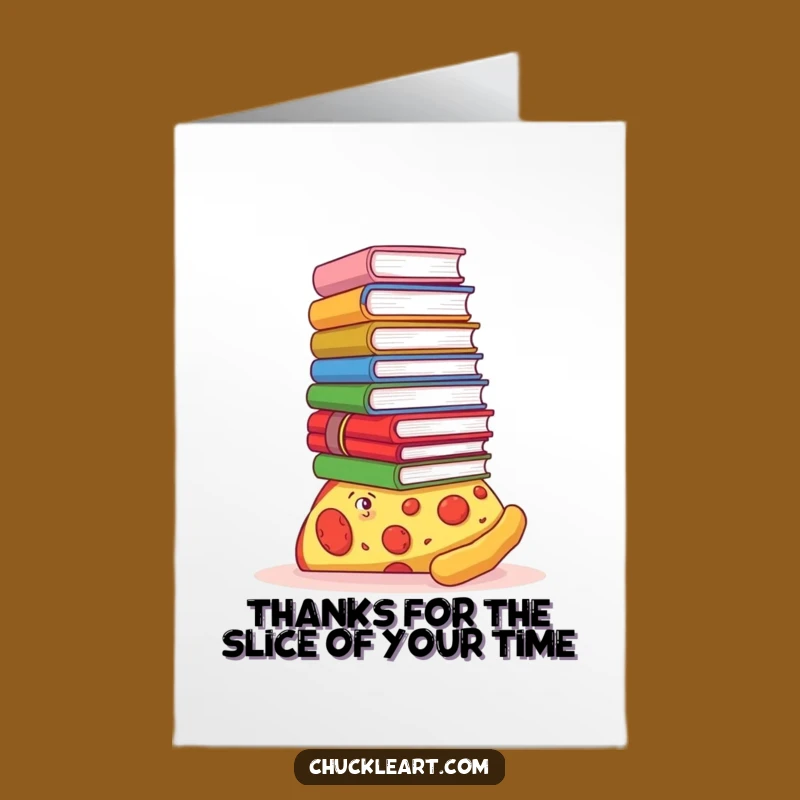 Funny Free Printable Thank You Card: Pizza Scholar Humor Downloadable Gift