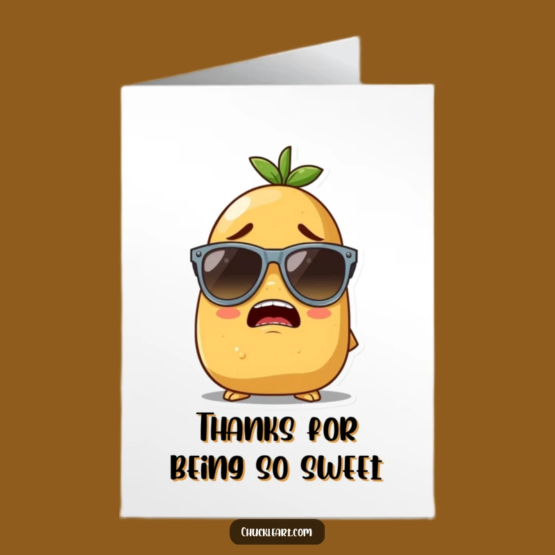 Funny Free Printable Thank You Card: Potato's Big Thanks Downloadable Gift