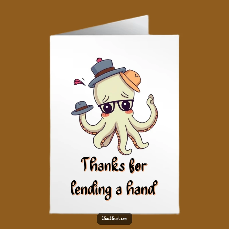 Hilarious Free Printable Thank You Card: Octopus Thanks!
