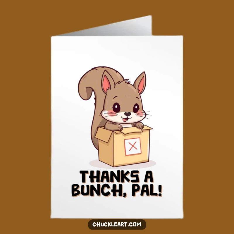 Free Printable Squirrel Thank You Card - Hilarious Downloadable Gift for Any Occasion