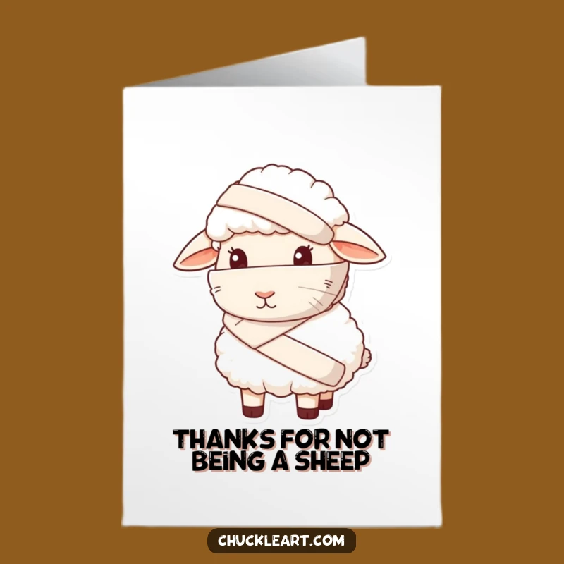 Funny Free Printable Thank You Card: Sheepish Sheep's Gratitude - Downloadable Thanks!