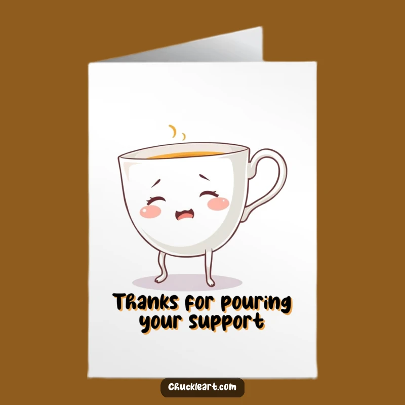 Free Printable Bewildered Teacup Thank You Card - Funny Downloadable Gift