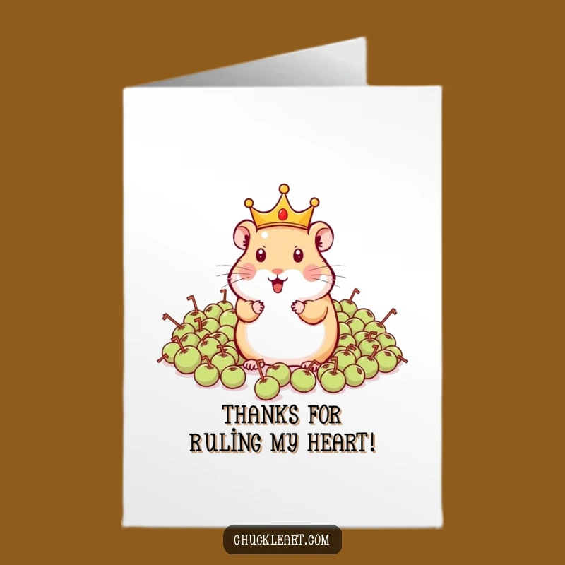 Free Printable Thank You Card: Hamster's Royal Thanks - Funny Download