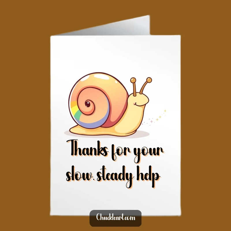 Free Printable Thank You Card: Rainbow Snail's Sparkly Thanks! Downloadable Gratitude!