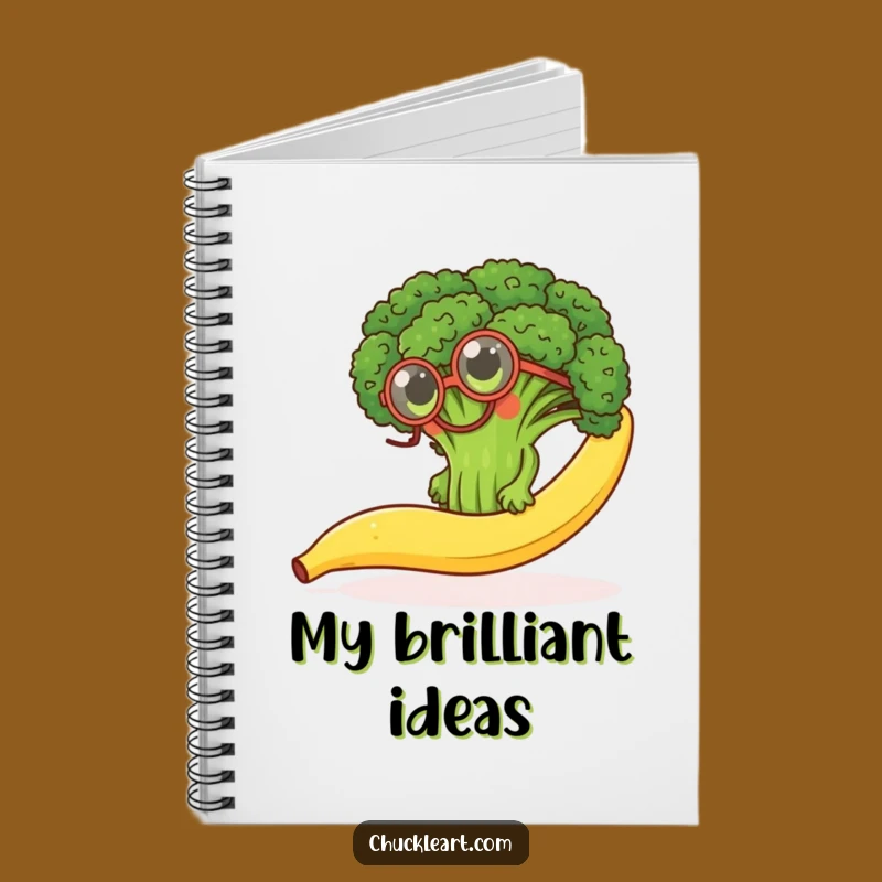 Funny Broccoli Monocle Notebook: Determined Floret - Jot Down Funny Ideas!