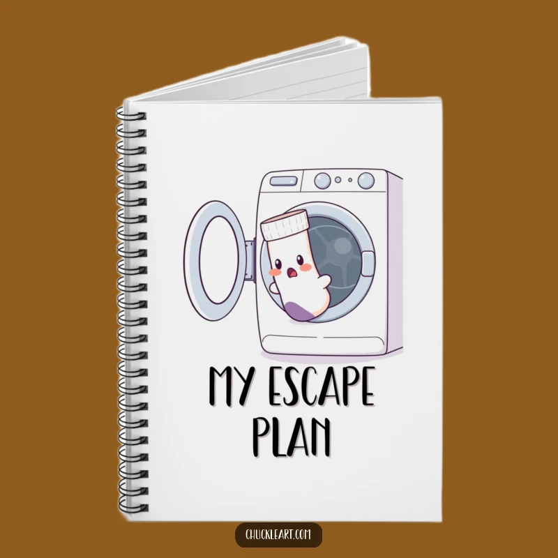 Funny Escaping Sock Notebook: Hilarious Laundry Day Humor Journal Gift!