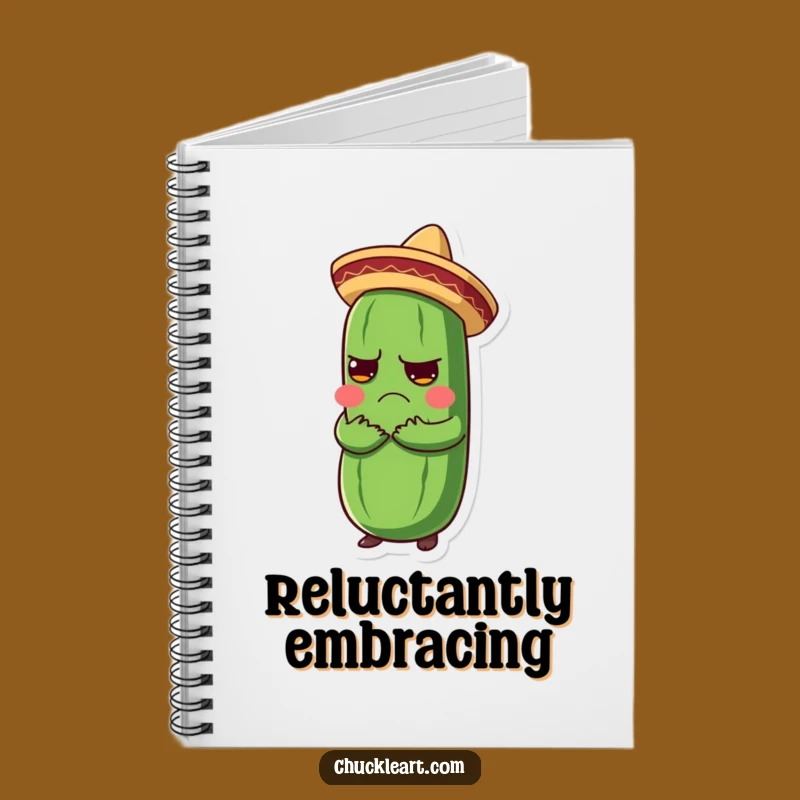 Funny Grumpy Pickle Hug Notebook: Hilarious Mexican Fiesta Pickle Journal Gift!