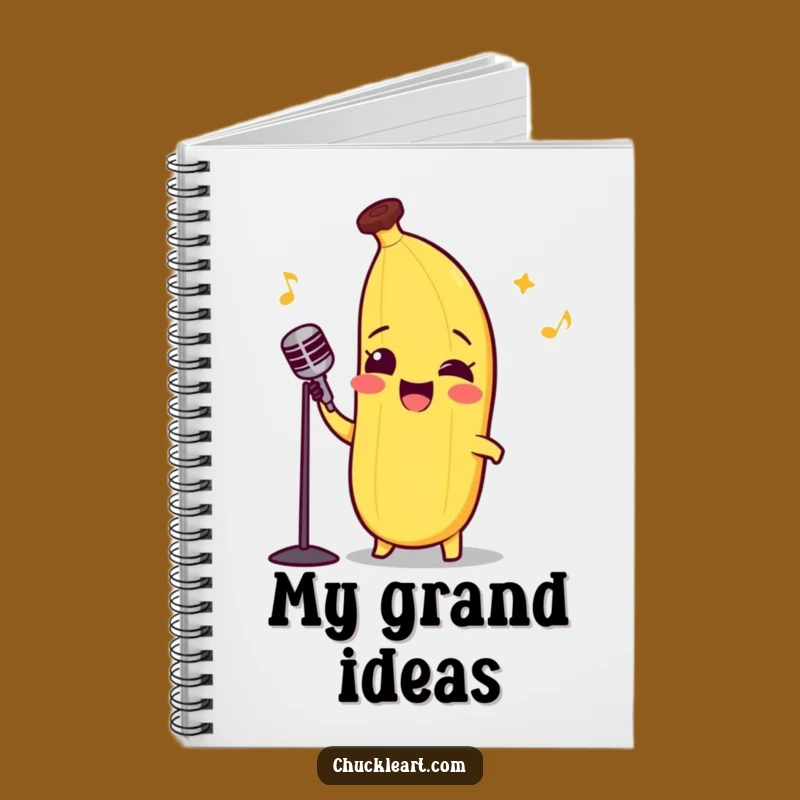 Funny Opera Banana Notebook - Hilarious Musical Fruit Journal Gift