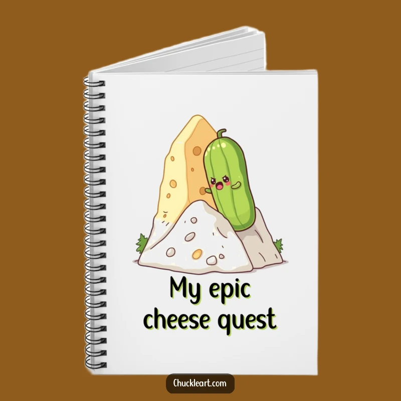 Funny Pickle Cheese Mountain Notebook - Hilarious Journal for Goals