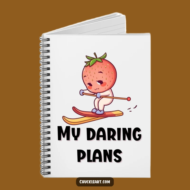 Funny Skiing Strawberry Notebook: Jot Down Your Determined Ideas
