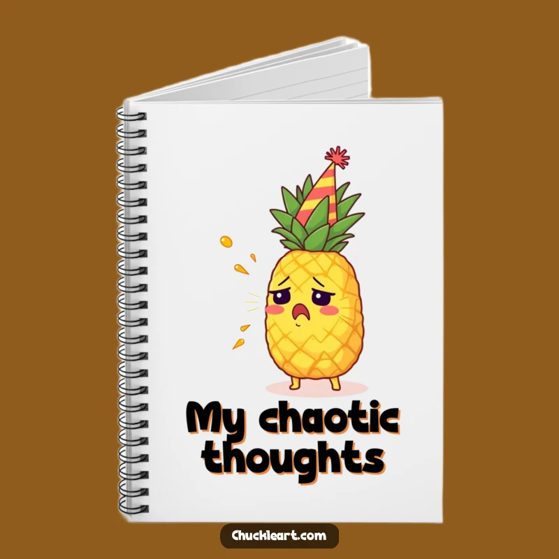 Funny Startled Pineapple Notebook: Juice Up Your Notes
