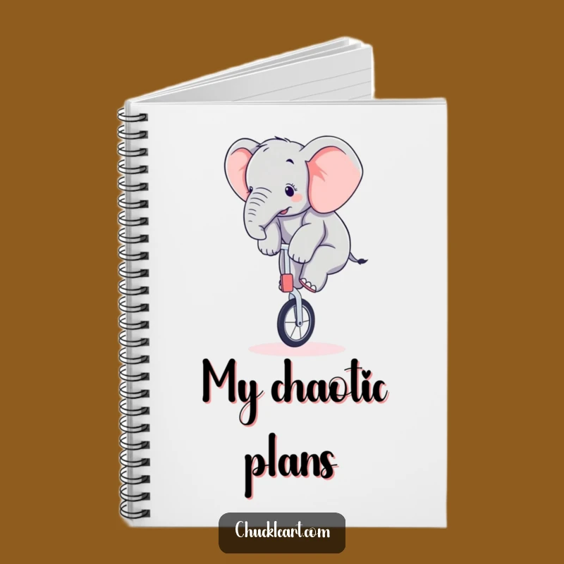 Funny Elephant Unicycle Notebook A Hilarious Journal Gift Idea