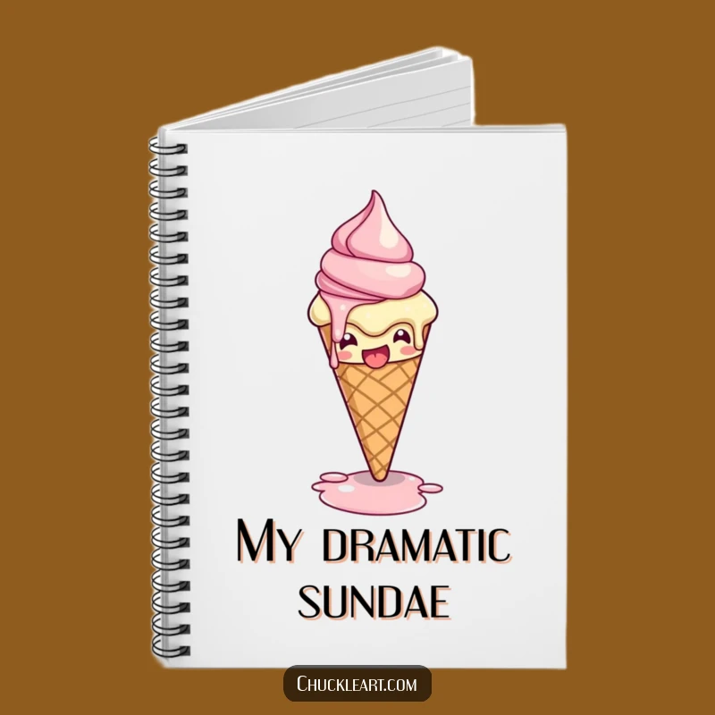 Funny Melting Ice Cream Pose Notebook: Jot Down Sweet Ideas