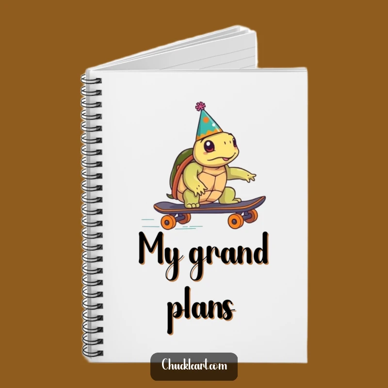 Funny Turtle Skateboard Notebook: Hilarious Party Animal Journal for Ideas!