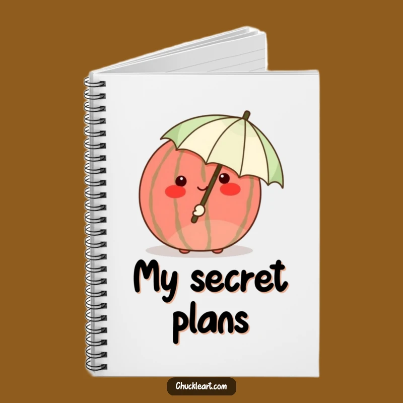 Funny Shy Watermelon Notebook: Jot Down Thoughts with Blushing Fun