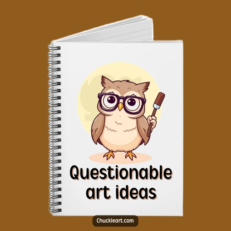 Funny Owl Moon Painting Notebook: Hilarious Diary for Jotting Down Creative Thoughts!