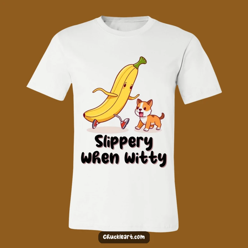 Funny Banana Peel Dog Trip T-Shirt: Wear a Comical Canine Capade