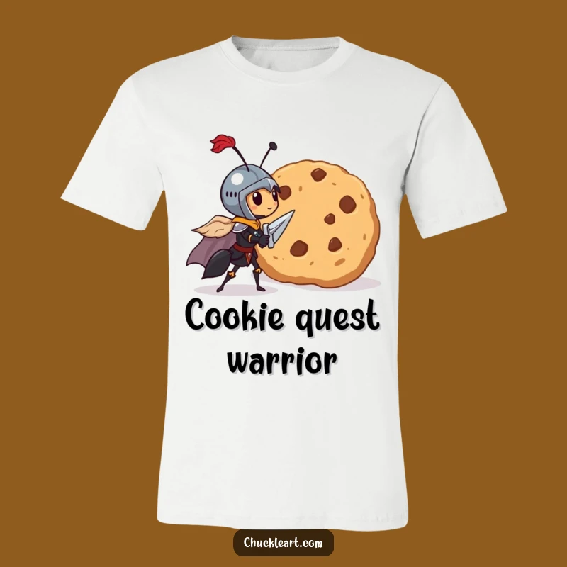 Funny Knight Ant Cookie T-Shirt - Comical Fantasy Apparel for Brave Hearts