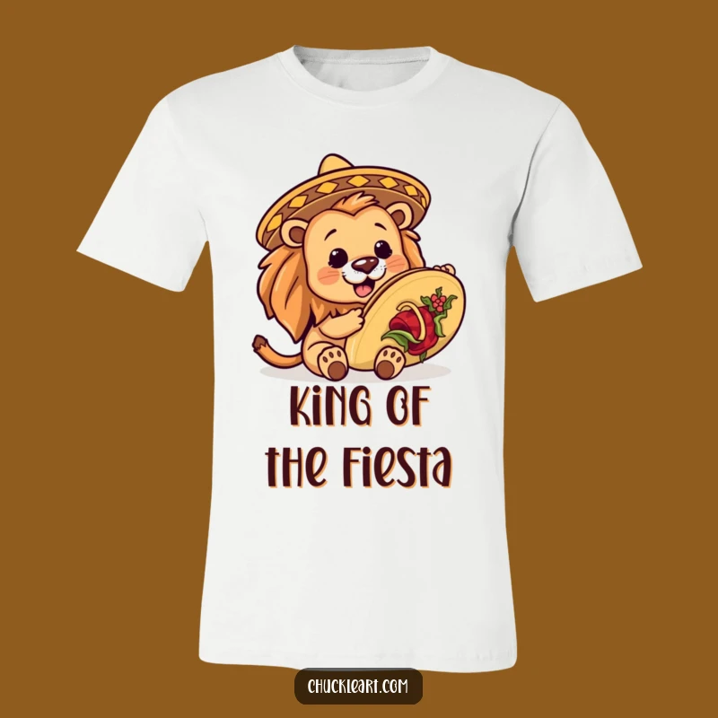 Funny Lion Sombrero Taco Tee: The Ultimate Hilarious Mexican Fiesta Shirt