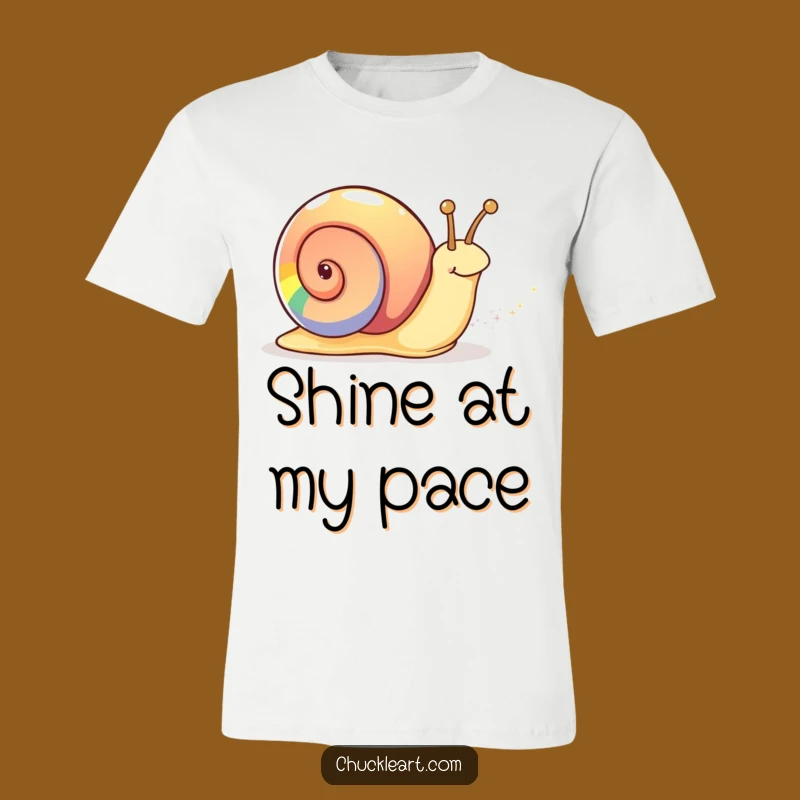 Funny Rainbow Snail Sparkle T-Shirt A Whimsical Gift