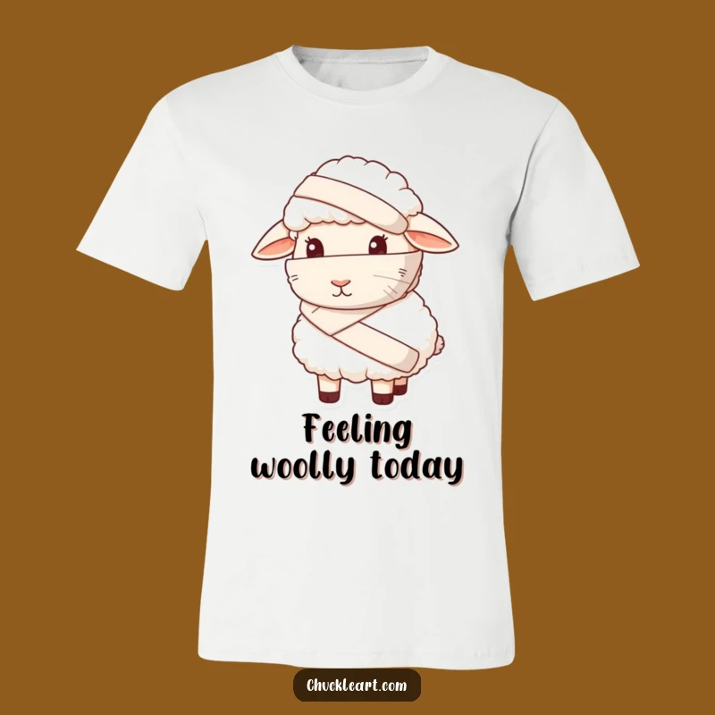 Funny Sheepish Sheep T-Shirt: Bandaged Ewe Humor, Hilarious Casual Wear!