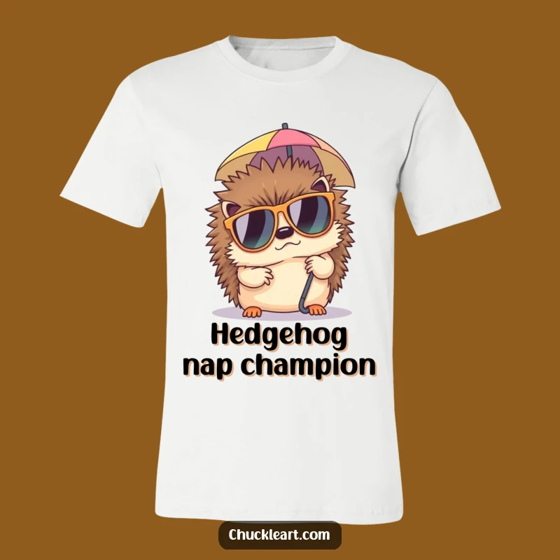 Funny Hedgehog T-Shirt: Grumpy Sunglasses Nap Design, Ultimate Chill Gift