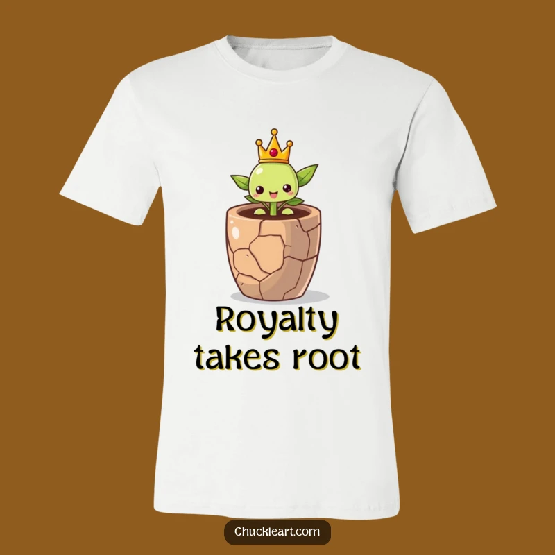 Proud Sprout Crown Tee - Symbol of Growth, A Unique Funny Gift for Nature Lovers