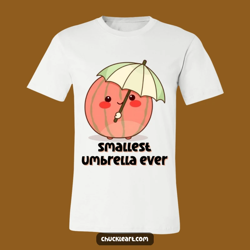 Funny Shy Watermelon T-Shirt: Blushing Fruit Humor Tee Gift