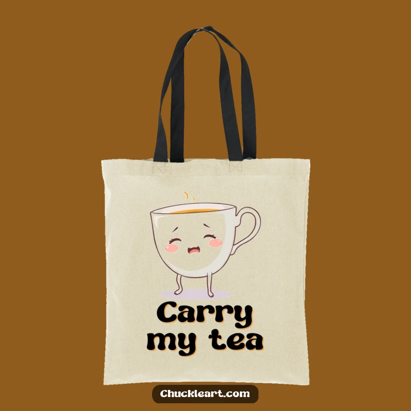 Funny Bewildered Teacup Tote Bag: Carry Your Laughs with This Hilarious Accessory