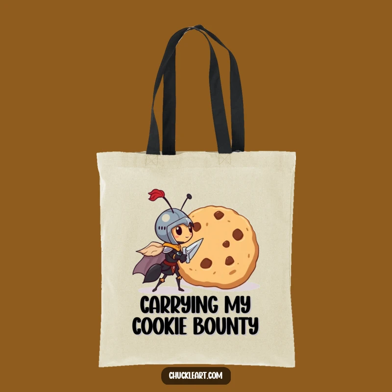 Funny Knight Ant Cookie Tote Bag - Whimsical Fantasy Accessory for Epic Errands