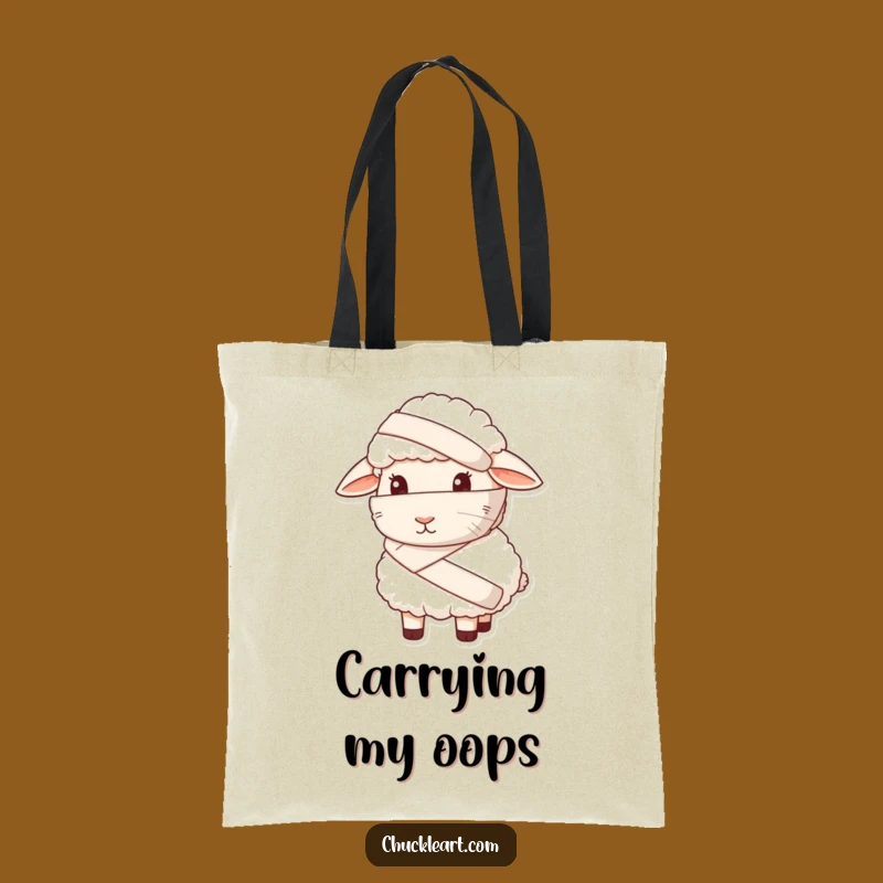 Funny Sheepish Sheep Tote Bag: Carry Your Laughs, Hilarious Accessory!