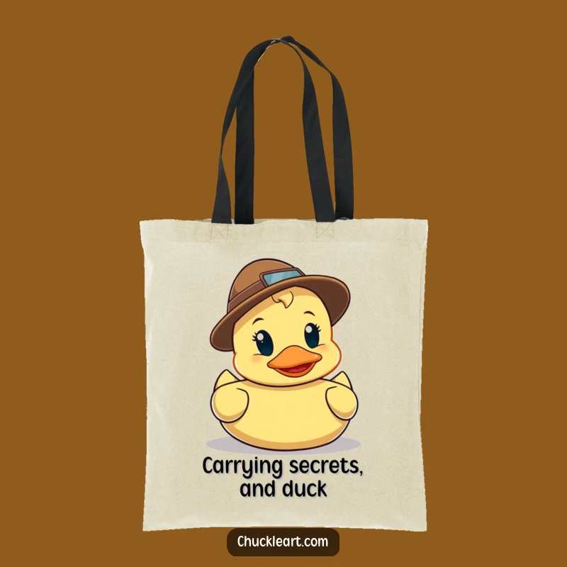 Funny Detective Duck Tote Bag - Your Hilarious Case-Solving Companion