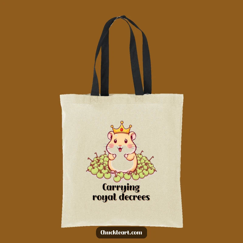 Funny Hamster King Tote Bag: Carry Your Command Quarters