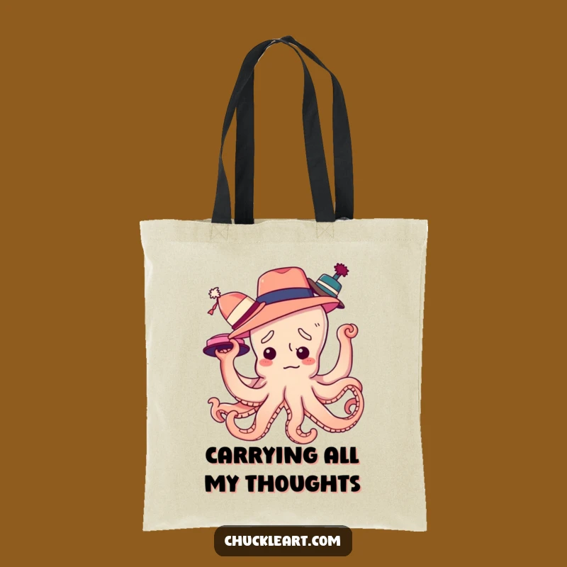Funny Octopus Hats Tote Bag: Hilarious Tentacle Accessory, Quirky Gift