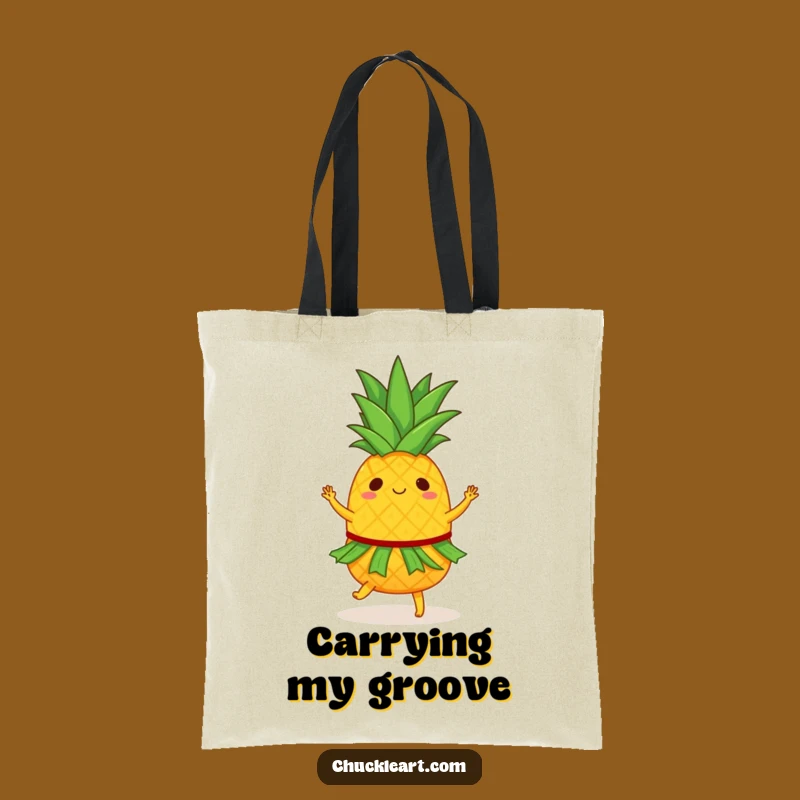 Funny Pineapple Hula Tote Bag: Tropical Dancer Accessory, Perfect Shopping Gift