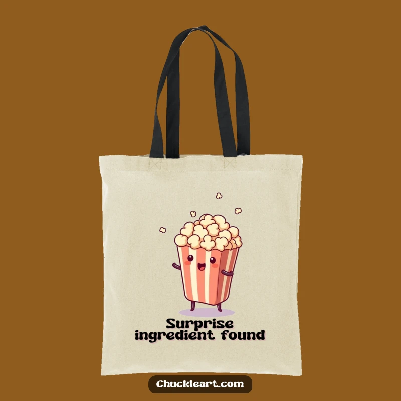 Funny Surprise Popcorn Tote Bag - Durable & Hilarious Snack Carry-All