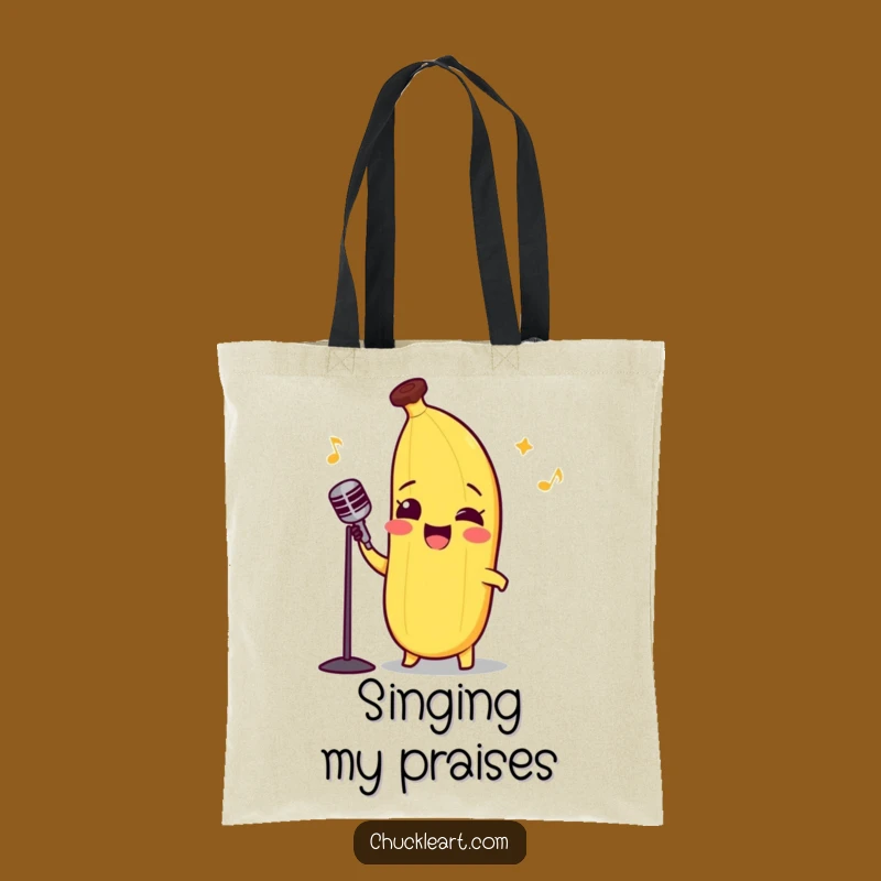 Funny Opera Banana Tote Bag - Hilarious Musical Fruit Carryall Gift