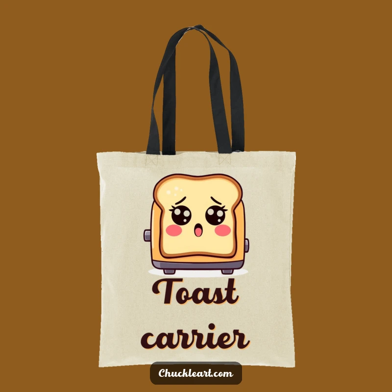 Funny Shocked Toast Tote Bag: Carry Your Laughs with This Hilarious Breakfast Accessory